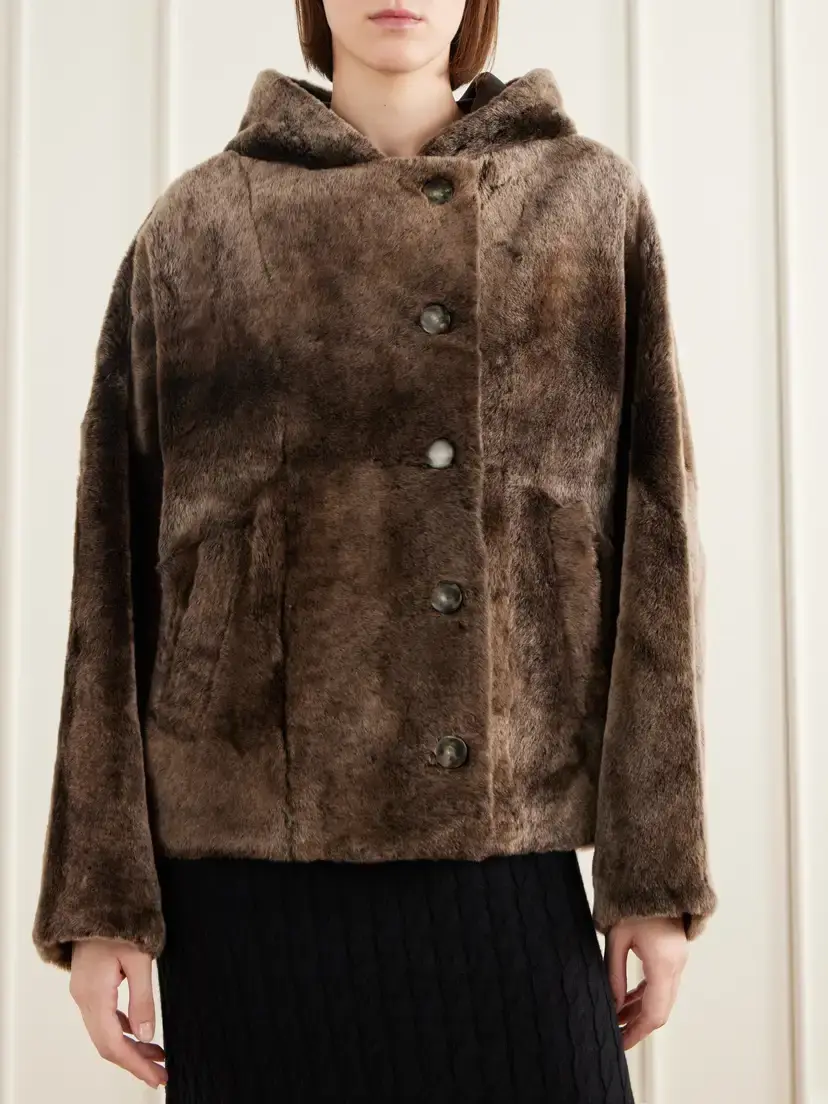 Yves Salomon Hooded Shearling Jacket | Thumbnail 3