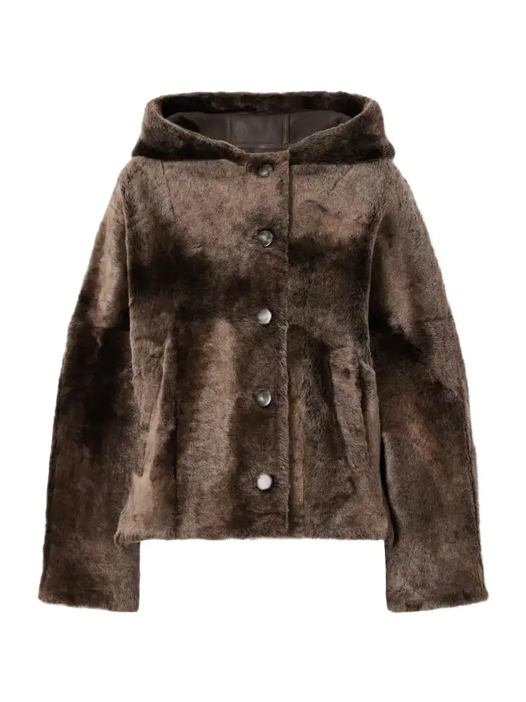 Hooded Shearling Jacket Hooded Shearling Jacket
