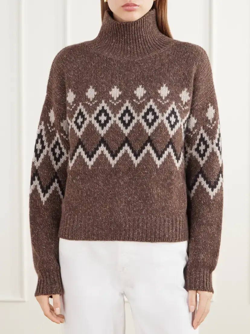 Lisa Yang Gudrun Fair Isle Cashmere Turtleneck Sweater | Thumbnail 3