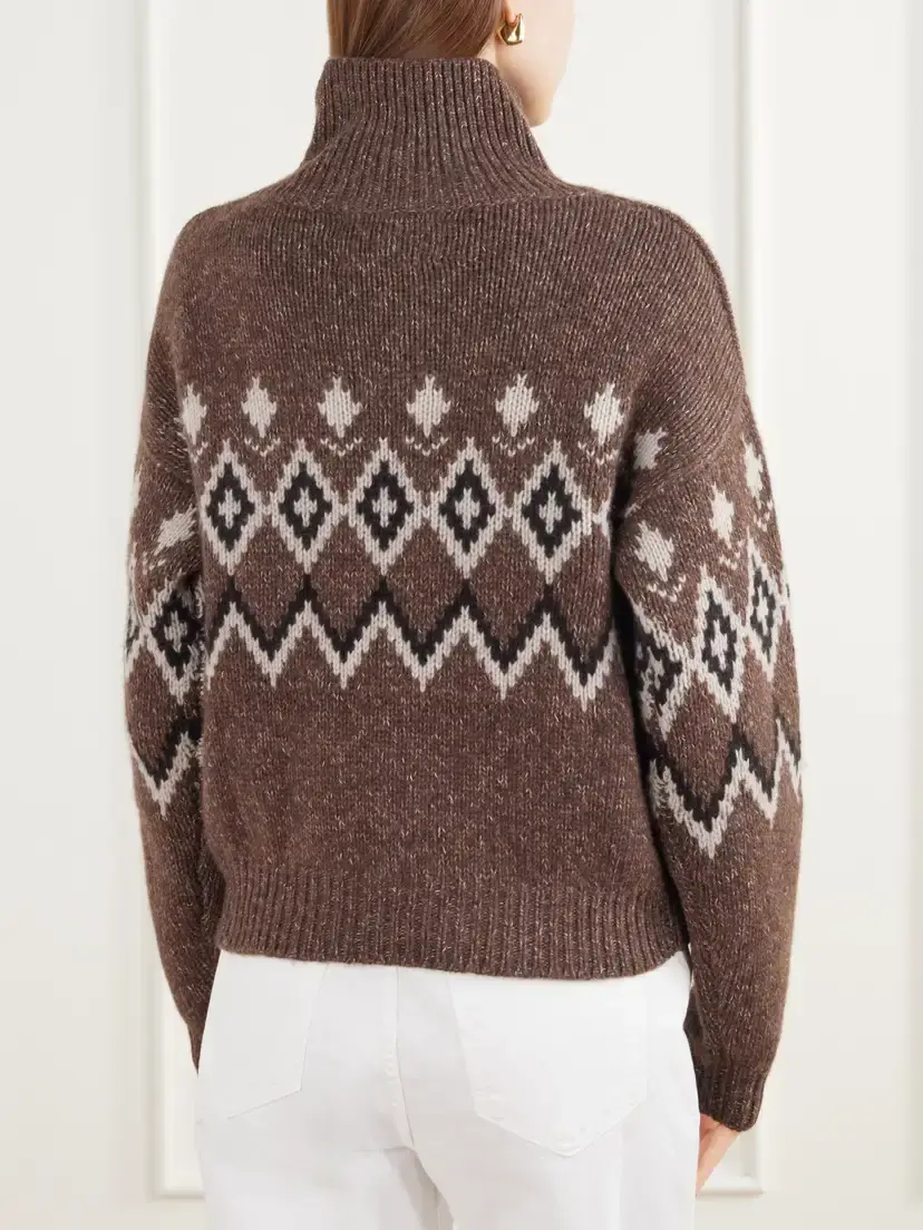 Lisa Yang Gudrun Fair Isle Cashmere Turtleneck Sweater | Thumbnail 4