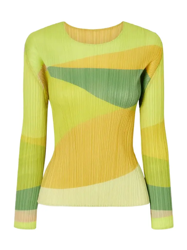 Orbit Printed Plissé Top Orbit Printed Plissé Top