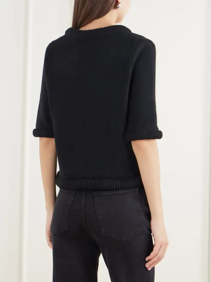 Lisa Yang Alathea Rib-trimmed Cashmere Sweater | Thumbnail 4 Lisa Yang Alathea Rib-trimmed Cashmere Sweater | Thumbnail 4