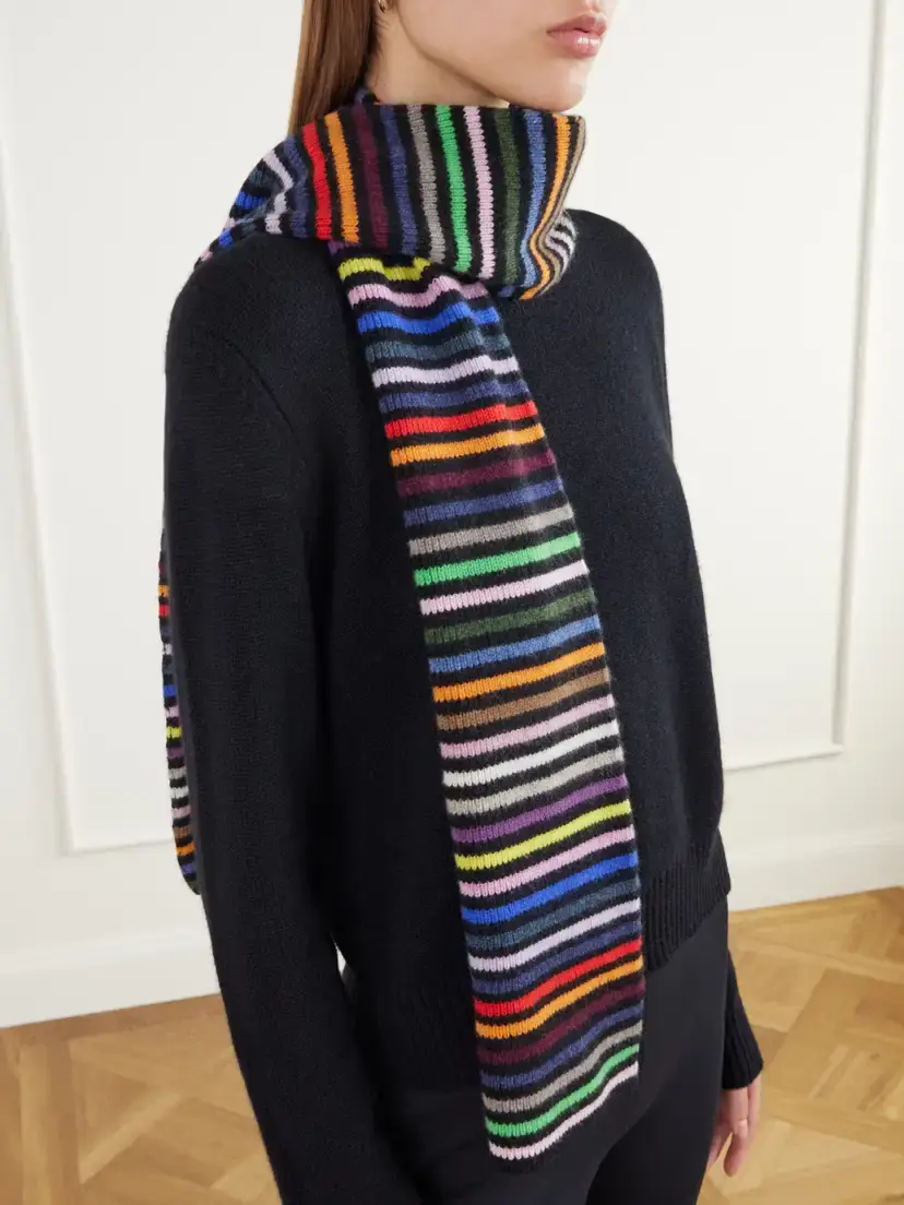 Suzie Kondi Soula Striped Cashmere Scarf | Thumbnail 2