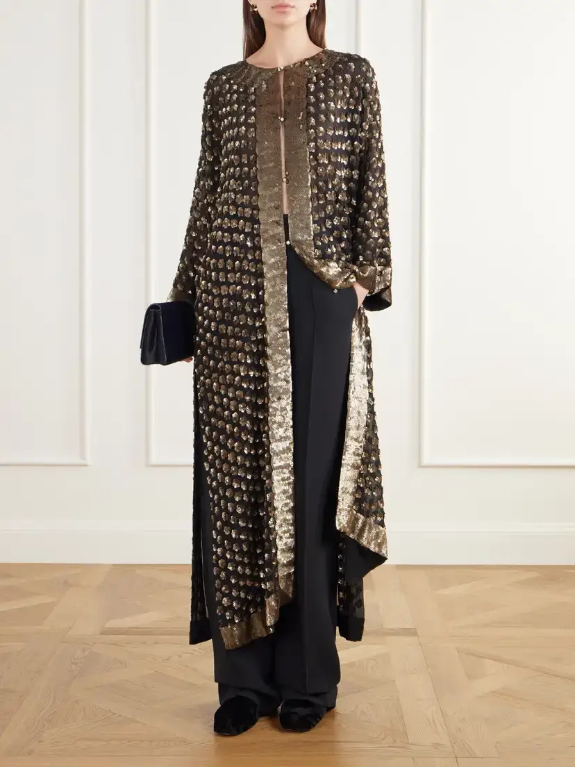 BODE Pyrite Sequin-embellished Silk-tulle Kaftan | Thumbnail 2 BODE Pyrite Sequin-embellished Silk-tulle Kaftan | Thumbnail 2