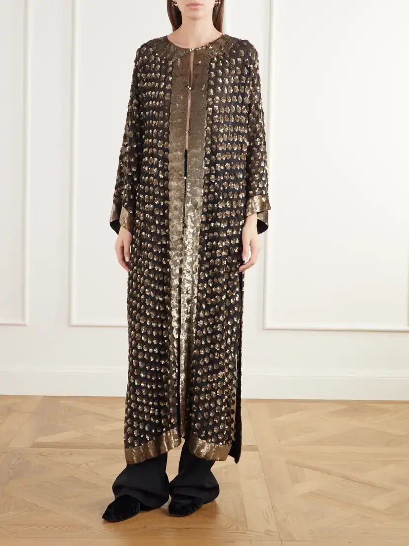 BODE Pyrite Sequin-embellished Silk-tulle Kaftan | Thumbnail 3 BODE Pyrite Sequin-embellished Silk-tulle Kaftan | Thumbnail 3