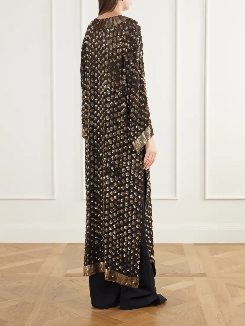 BODE Pyrite Sequin-embellished Silk-tulle Kaftan | Thumbnail 4 BODE Pyrite Sequin-embellished Silk-tulle Kaftan | Thumbnail 4