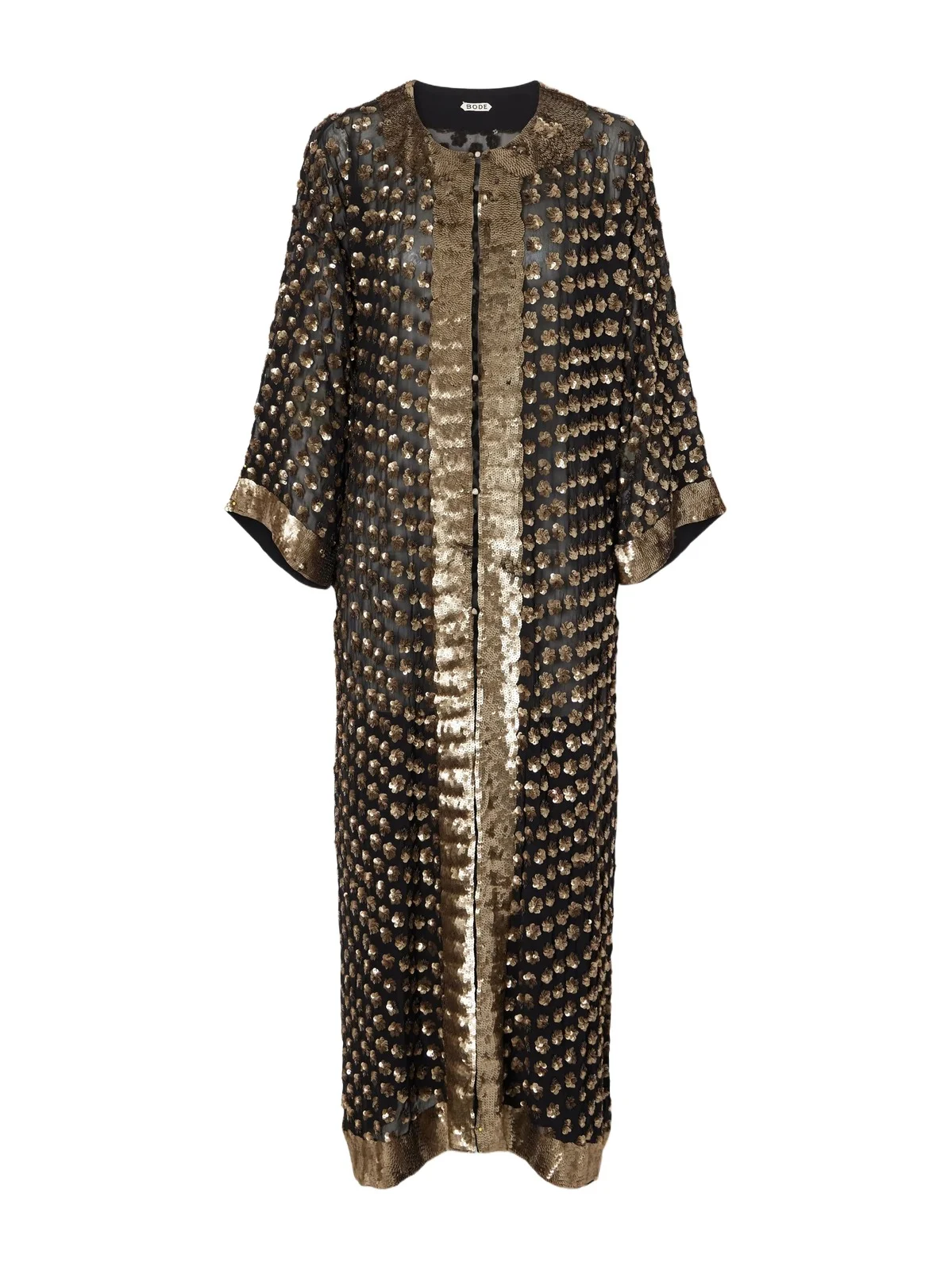 BODE Pyrite Sequin-embellished Silk-tulle Kaftan
