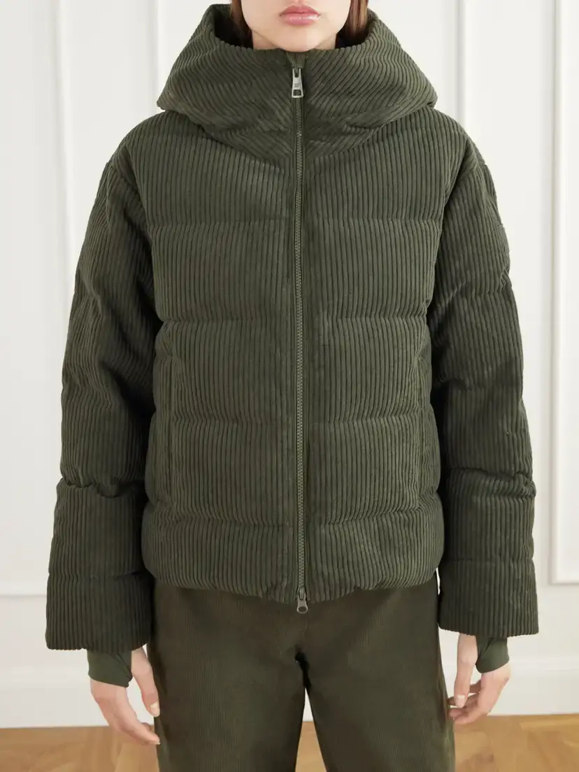 We Norwegians Britt Hooded Quilted Corduroy Padded Ski Jacket | Thumbnail 3 We Norwegians Britt Hooded Quilted Corduroy Padded Ski Jacket | Thumbnail 3