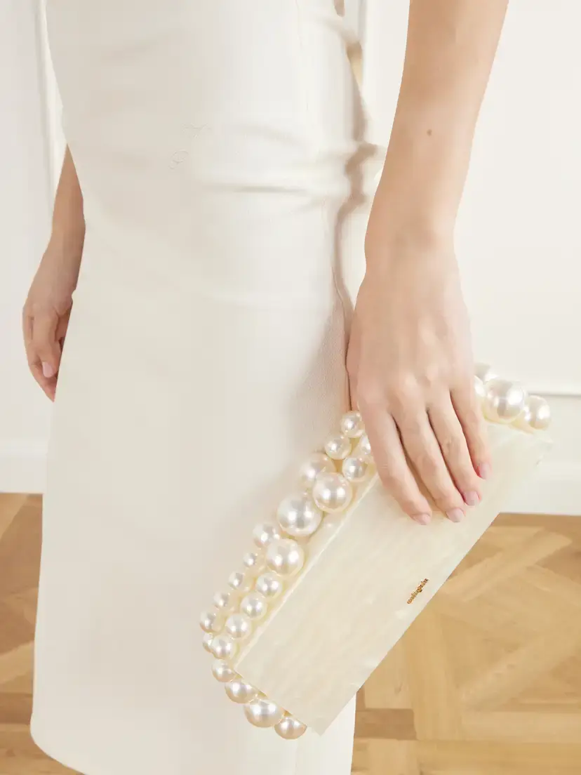Cult Gaia Eos Lungo Pearl-effect Resin Clutch | Thumbnail 2 Cult Gaia Eos Lungo Pearl-effect Resin Clutch | Thumbnail 2