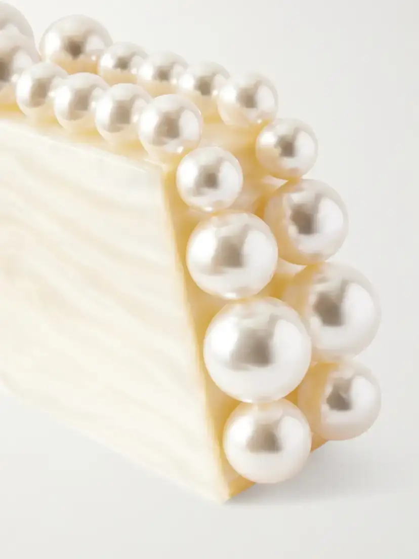 Cult Gaia Eos Lungo Pearl-effect Resin Clutch | Thumbnail 5 Cult Gaia Eos Lungo Pearl-effect Resin Clutch | Thumbnail 5