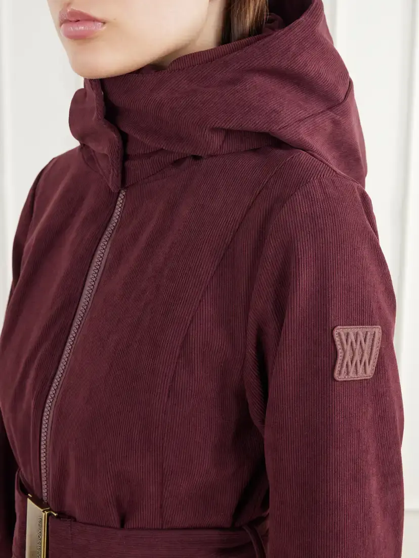 We Norwegians Britt Tailored Hooded Belted Padded Corduroy Ski Jacket | Thumbnail 5 We Norwegians Britt Tailored Hooded Belted Padded Corduroy Ski Jacket | Thumbnail 5