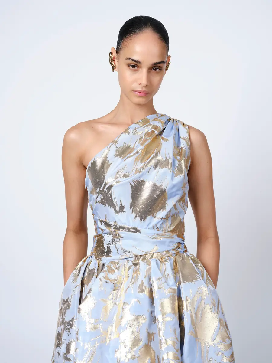 Aknvas The Paula dress in cornflower and gold | Thumbnail 2 Aknvas The Paula dress in cornflower and gold | Thumbnail 2