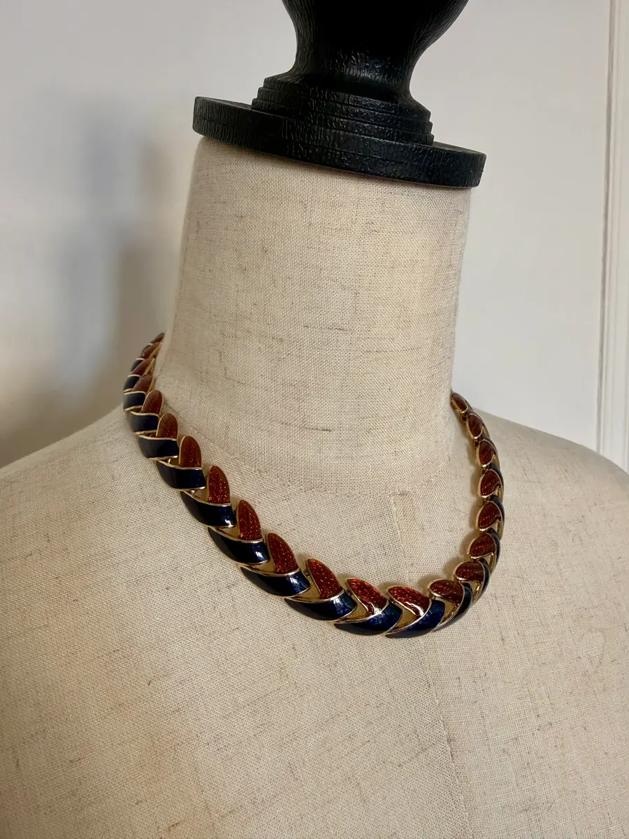 Jen Wonders Studio Enamel Blue and Amber Necklace | Thumbnail 2 Jen Wonders Studio Enamel Blue and Amber Necklace | Thumbnail 2