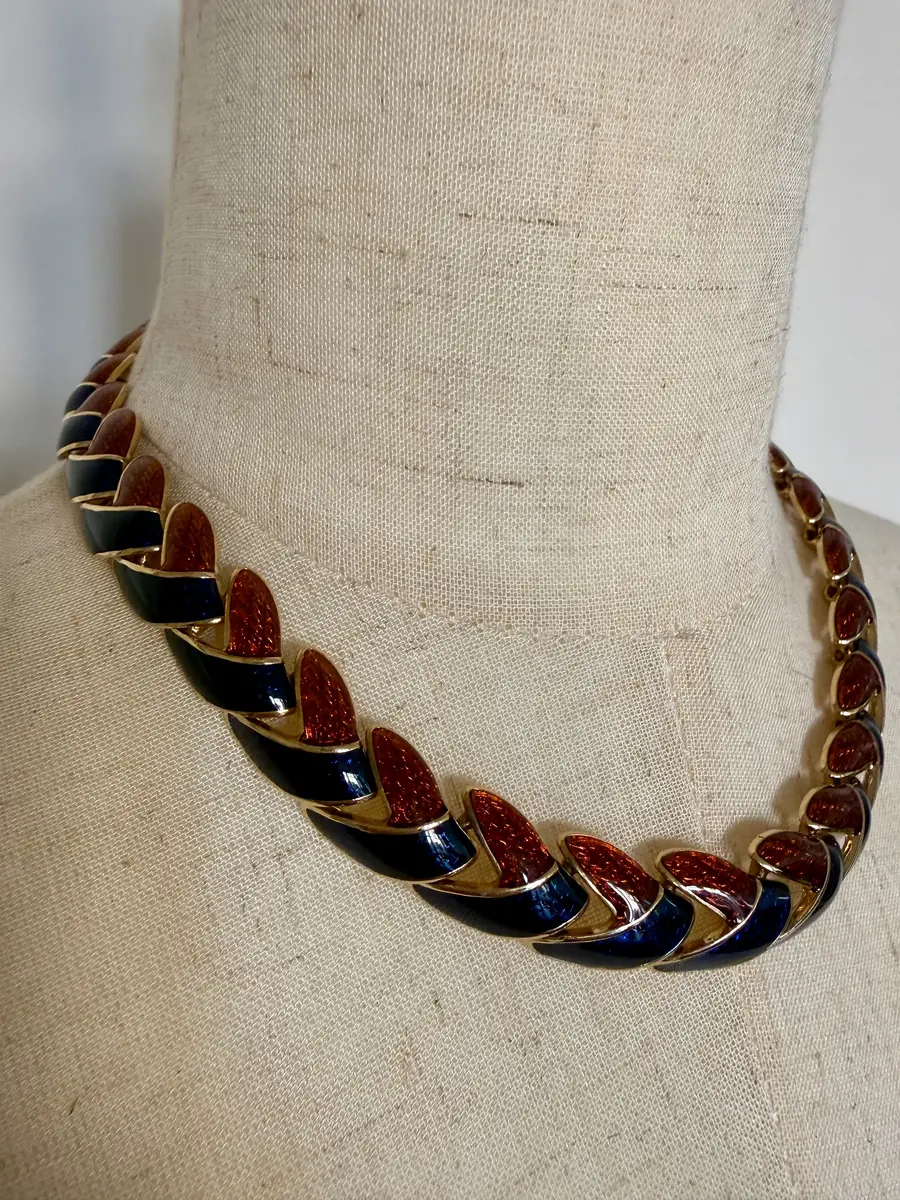 Jen Wonders Studio Enamel Blue and Amber Necklace | Thumbnail 3 Jen Wonders Studio Enamel Blue and Amber Necklace | Thumbnail 3