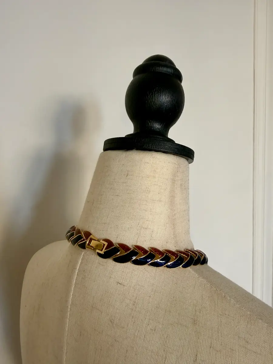 Jen Wonders Studio Enamel Blue and Amber Necklace | Thumbnail 4 Jen Wonders Studio Enamel Blue and Amber Necklace | Thumbnail 4