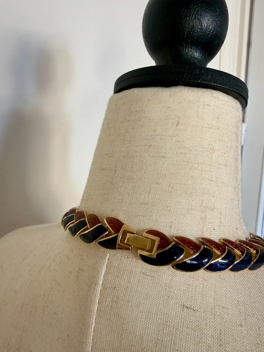 Jen Wonders Studio Enamel Blue and Amber Necklace | Thumbnail 5 Jen Wonders Studio Enamel Blue and Amber Necklace | Thumbnail 5