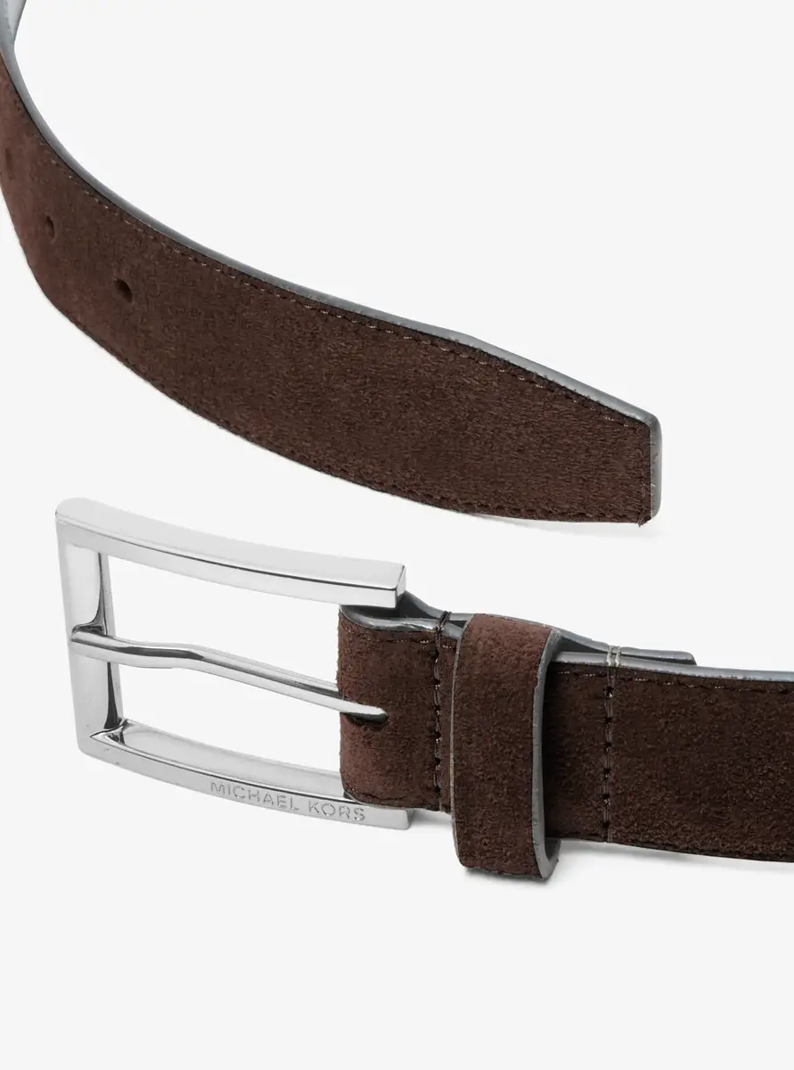 Michael Kors Collection Suede Belt in Brown | Thumbnail 2