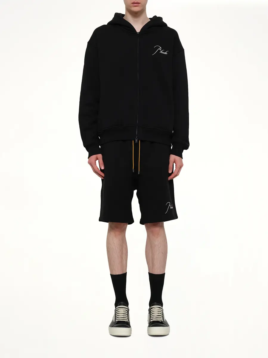 Rhude Classique Zip Up Hoodie in Black/white | Thumbnail 7 Rhude Classique Zip Up Hoodie in Black/white | Thumbnail 7