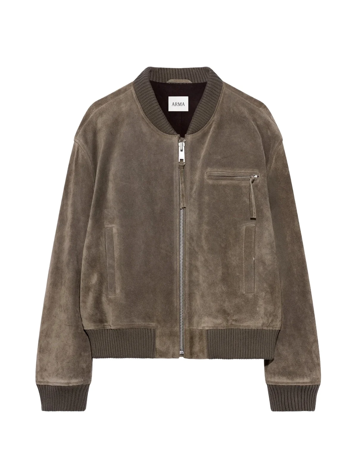 ARMA Elysia Gritty Suede Bomber Jacket