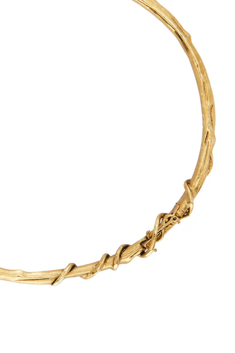 Saint Laurent YSL Mulberry Wood Torque Necklace | Thumbnail 3