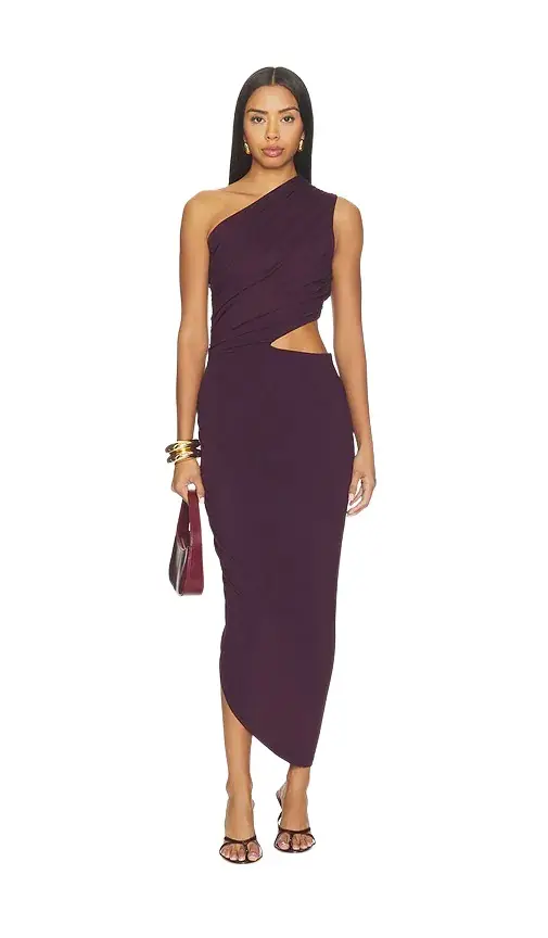 Gathered One Shoulder Cut Out Dress Gathered One Shoulder Cut Out Dress