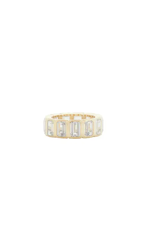 By Adina Eden Bezel Set Emerald Eternity Ring | Thumbnail 1 By Adina Eden Bezel Set Emerald Eternity Ring | Thumbnail 1