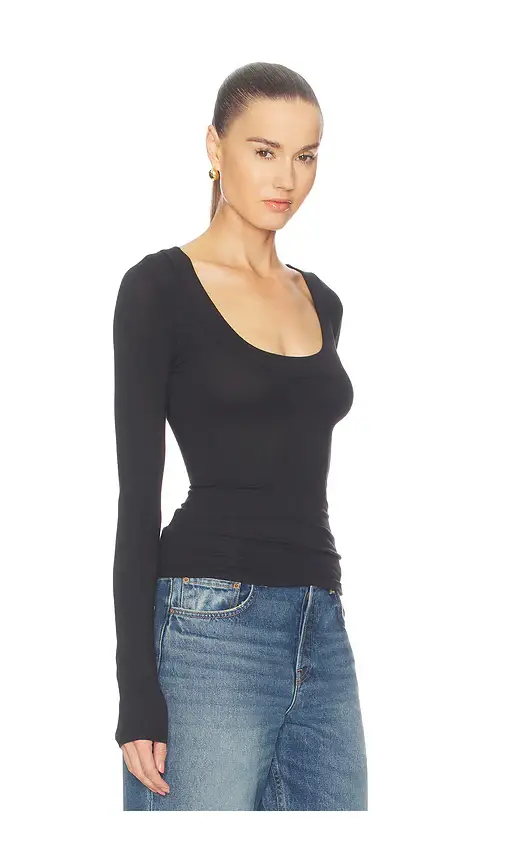 GRLFRND Scoop Neck Long Sleeve Tee | Thumbnail 2 GRLFRND Scoop Neck Long Sleeve Tee | Thumbnail 2