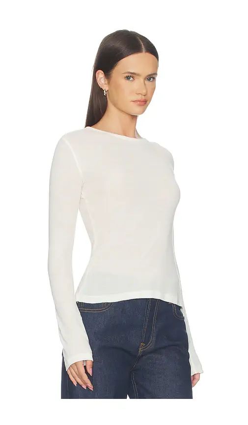 GRLFRND Sheer Crew Neck Tee | Thumbnail 2