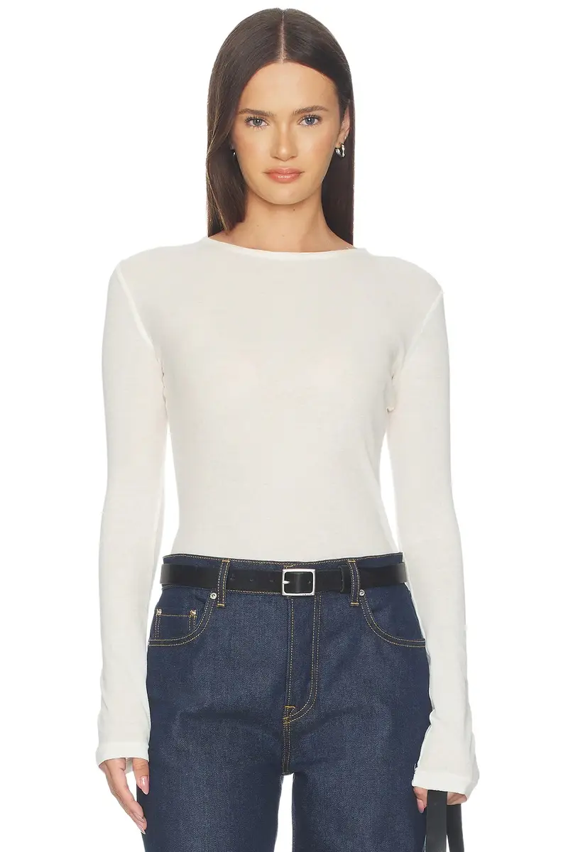 GRLFRND Sheer Crew Neck Tee