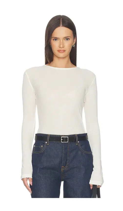 GRLFRND Sheer Crew Neck Tee