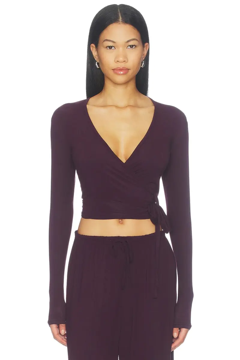 Skims Cloud Sleep Wrap Top