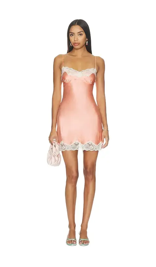 X Devon Lee Carlson Liz Silk Slip Mini Dress