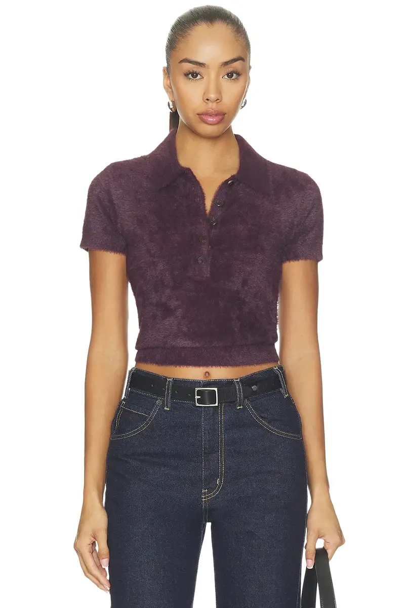 Cirrus Short Sleeve Crop Polo Cirrus Short Sleeve Crop Polo