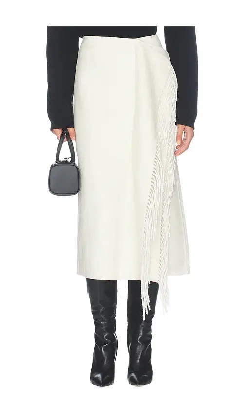 Double-Faced Fringe Skirt Double-Faced Fringe Skirt