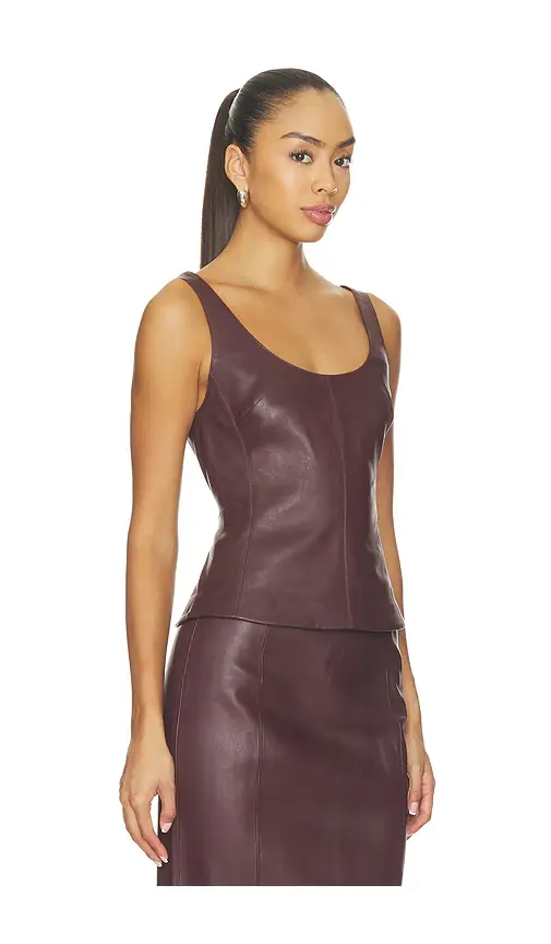 Misha Stretch Leather Top | Thumbnail 2 Misha Stretch Leather Top | Thumbnail 2