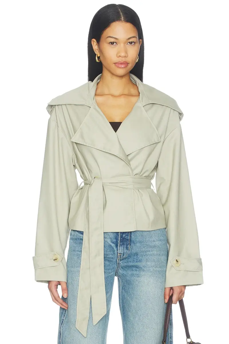 ALL THE WAYS Teyana Cropped Trench