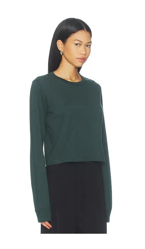 ÉTERNE Cotton Long Sleeve Boxy Tee | Thumbnail 2 ÉTERNE Cotton Long Sleeve Boxy Tee | Thumbnail 2