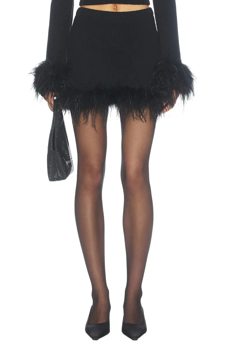 Mckina Feather Skirt Mckina Feather Skirt