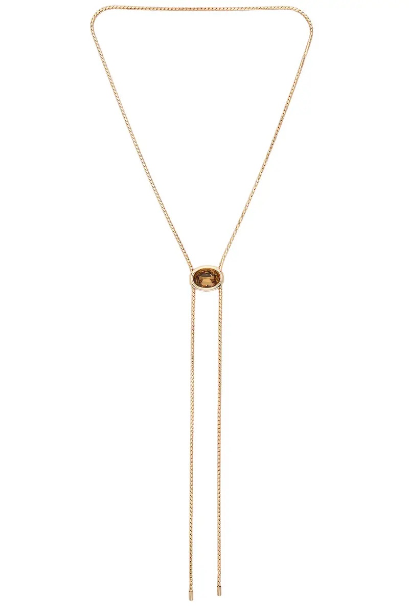 Crystal Bezel Bolo Necklace Crystal Bezel Bolo Necklace