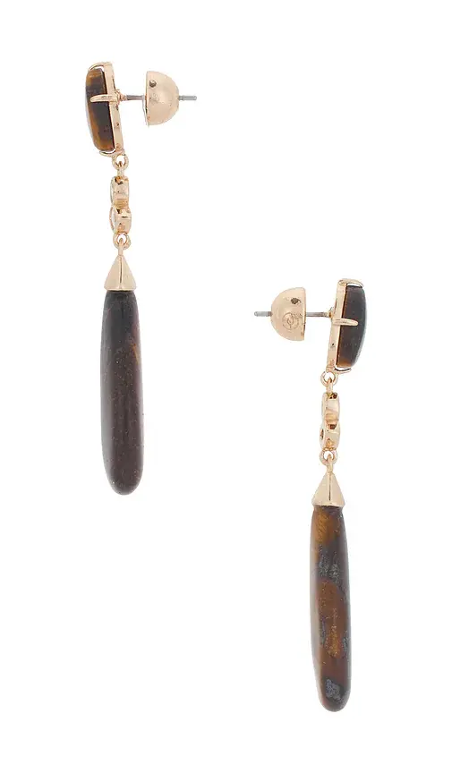 Ettika Tiger's Eye Solstice Drop Earrings | Thumbnail 2 Ettika Tiger's Eye Solstice Drop Earrings | Thumbnail 2