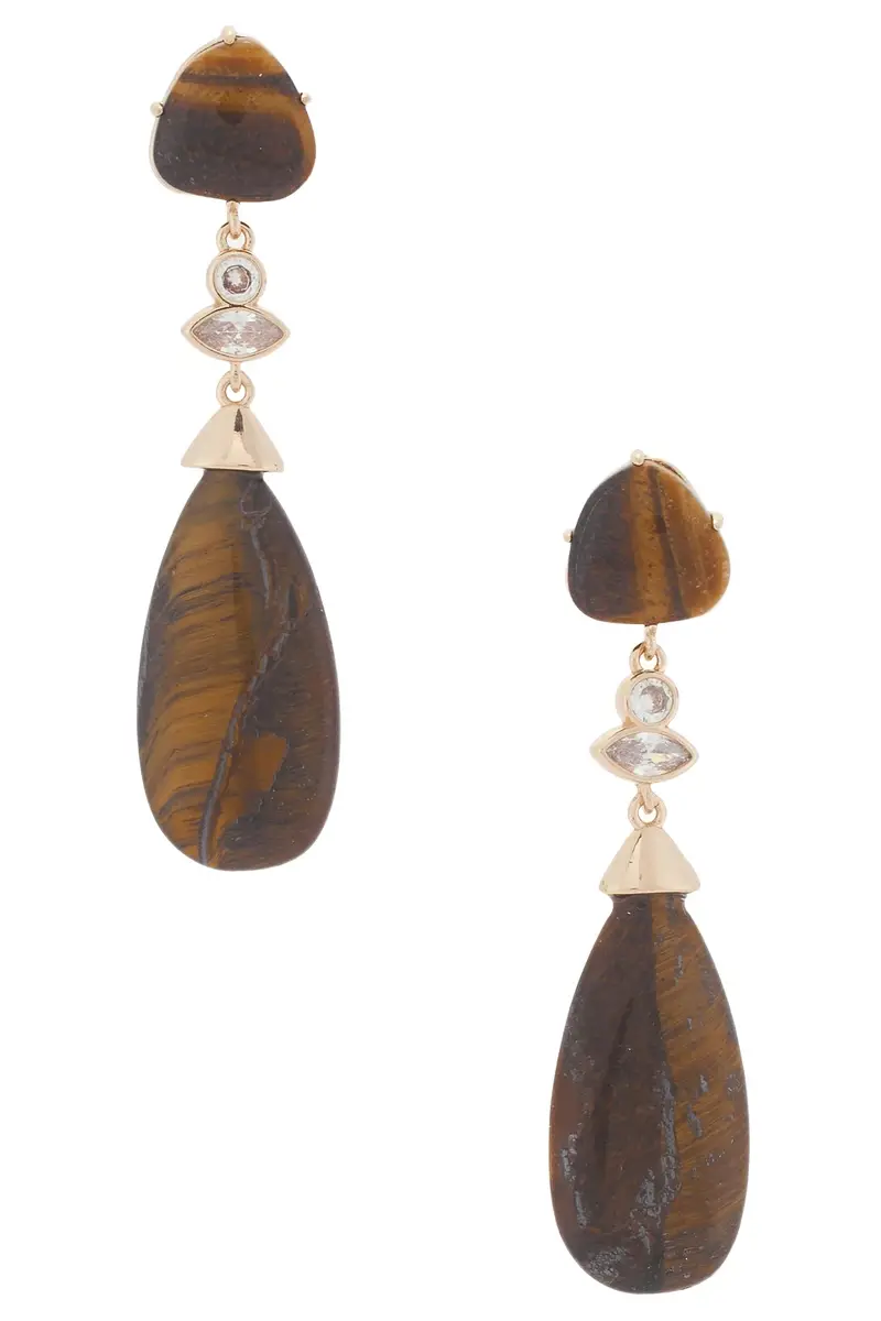 Tiger's Eye Solstice Drop Earrings