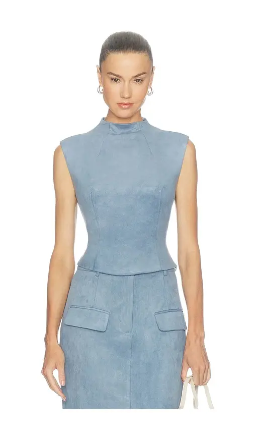 Faux Suede Sleeveless Top Faux Suede Sleeveless Top