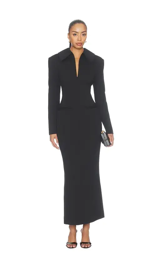 Zip Detail Midi Dress