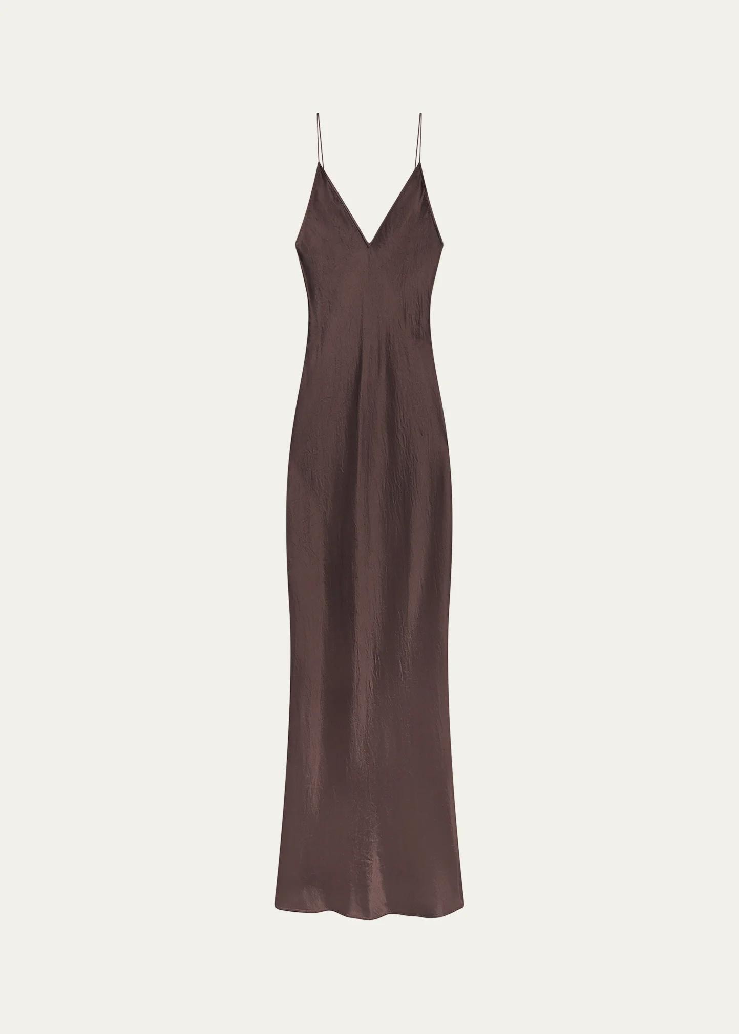 Frame The Textured Satin Maxi Dress