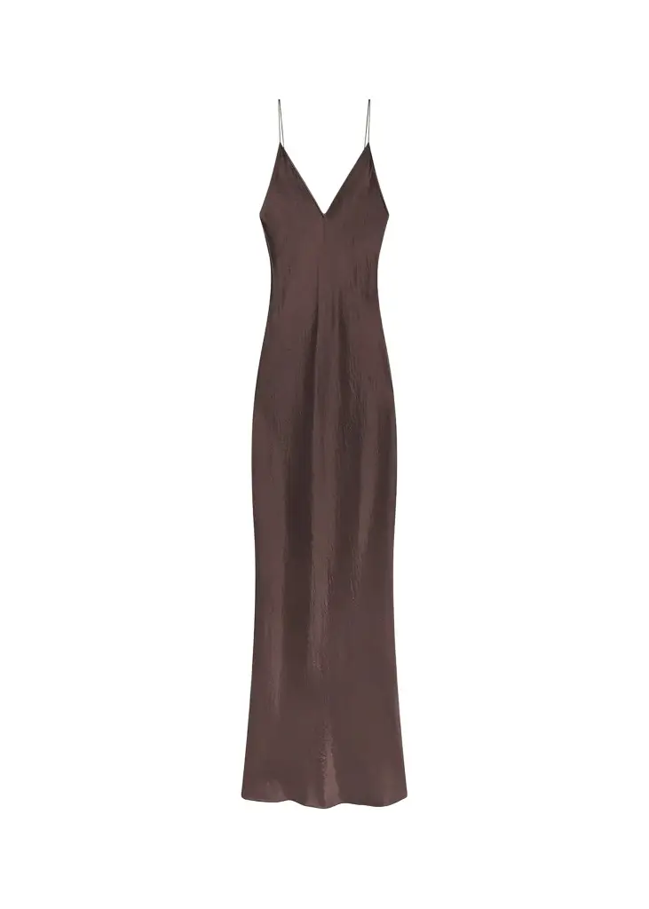 Frame The Textured Satin Maxi Dress