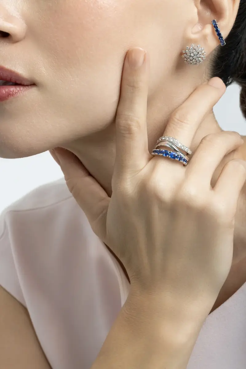 SOFIA LAROUSSI Blue Sapphire Ear Cuff | Thumbnail 2 SOFIA LAROUSSI Blue Sapphire Ear Cuff | Thumbnail 2