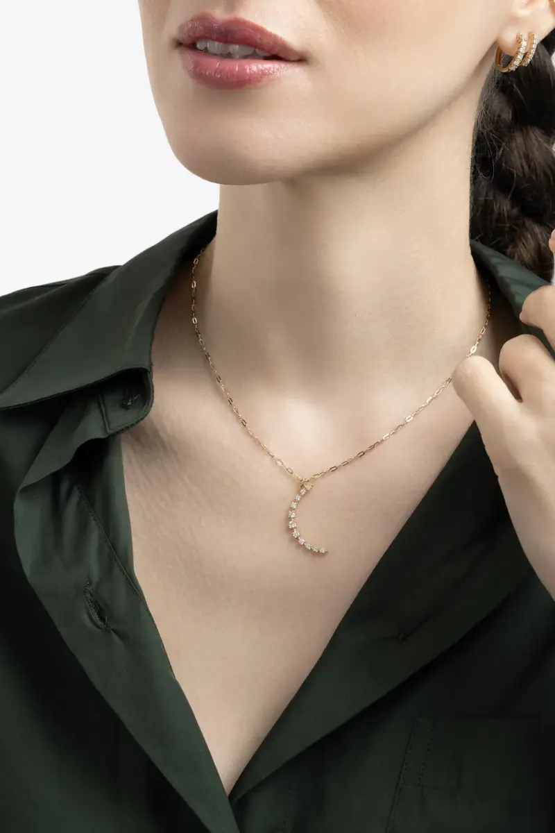 SOFIA LAROUSSI Diamond Crescent Necklace | Thumbnail 2 SOFIA LAROUSSI Diamond Crescent Necklace | Thumbnail 2