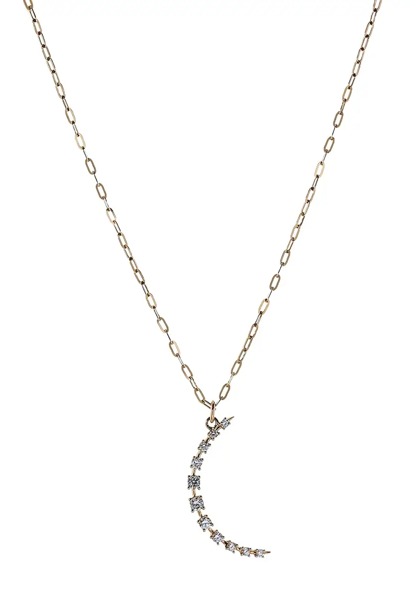 Diamond Crescent Necklace Diamond Crescent Necklace