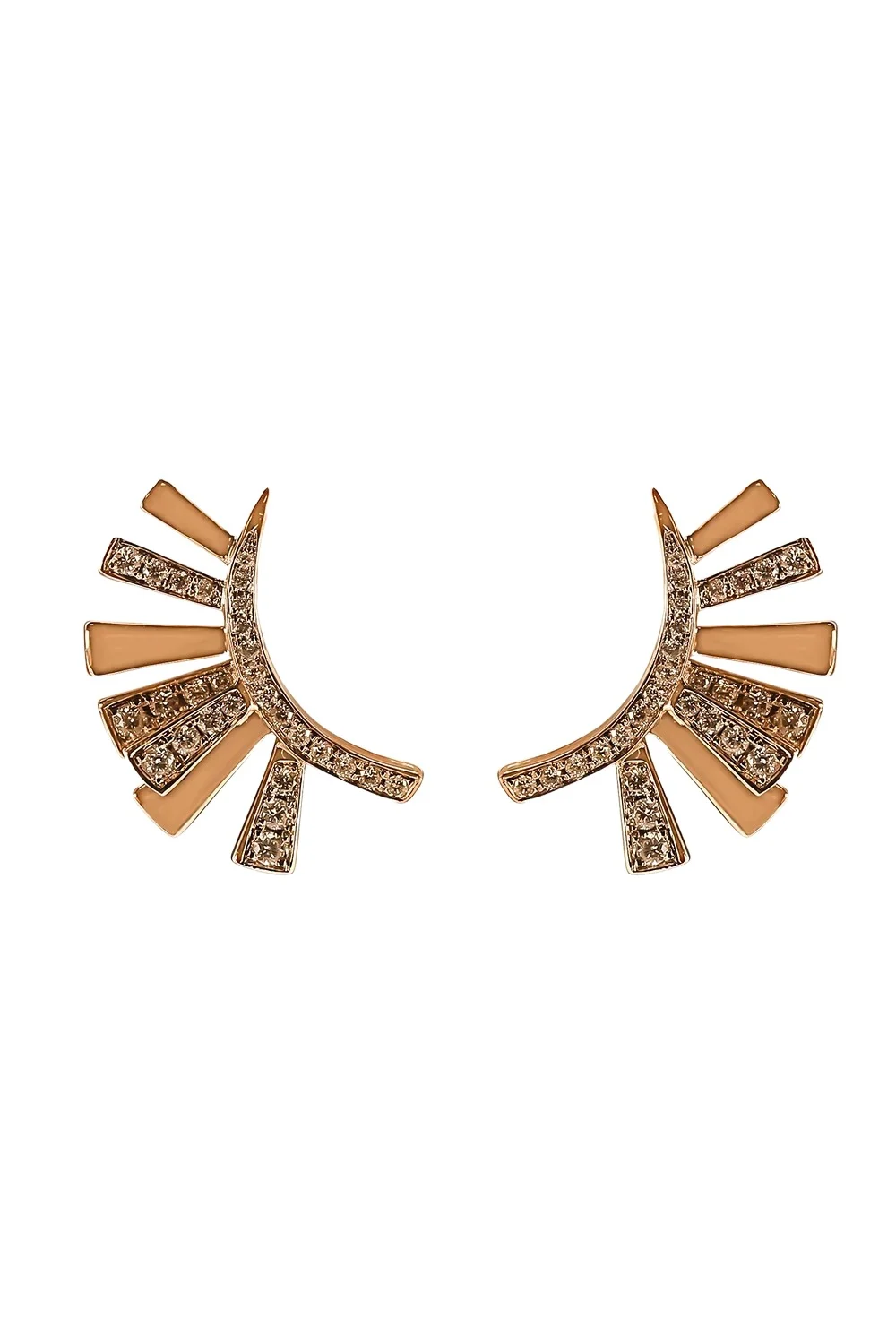 SOFIA LAROUSSI Diamond Fan Earrings