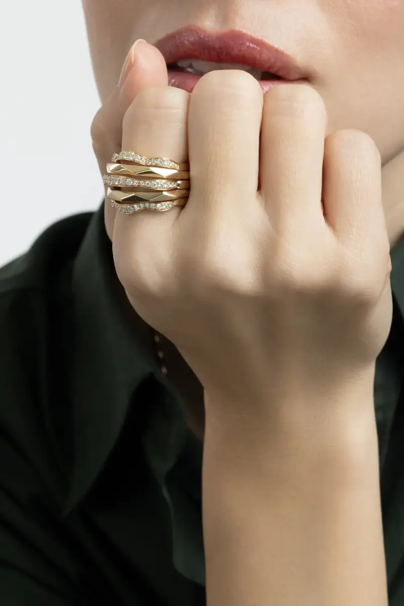 SOFIA LAROUSSI Diamond Five Row Ring | Thumbnail 2 SOFIA LAROUSSI Diamond Five Row Ring | Thumbnail 2